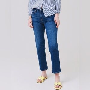 RE/DONE 70s Mid Rise Stove Pipe Jeans Royal Fade Casual Denim Women’s 28